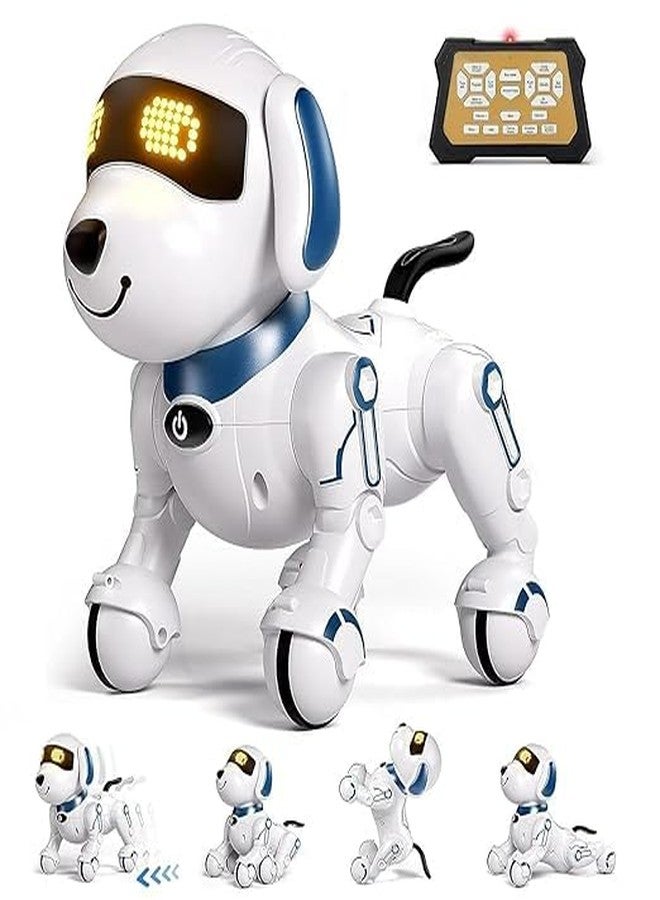 VIKINGS Remote Control Robot Dog Toy | Interactive RC Dog Robot for Kids | Programmable Smart Dancing Robot Toy with Sound, LED Eyes & Animal Imitation | Mini Pet Robot Multicolor - Image 1